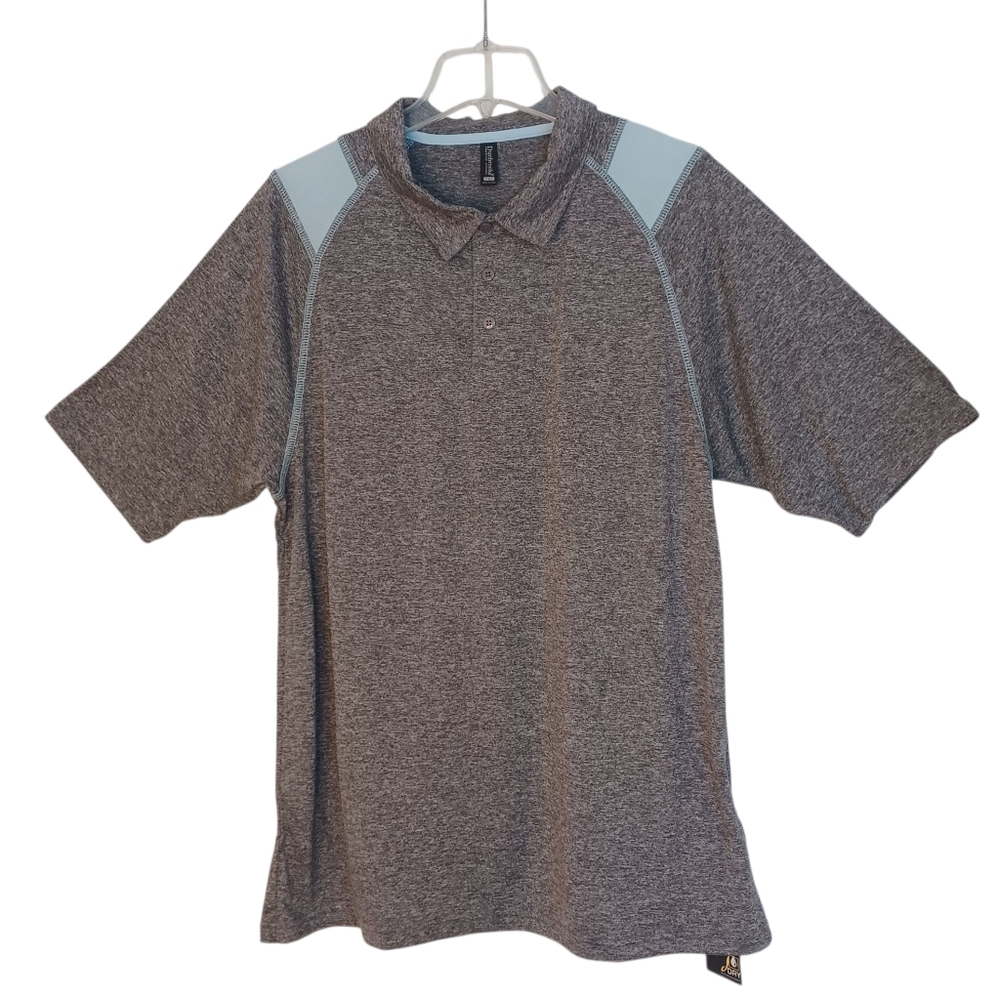 NEW Dunbrooke Polo Golf Shirt Mens Sz Large NWT Heathered Gray